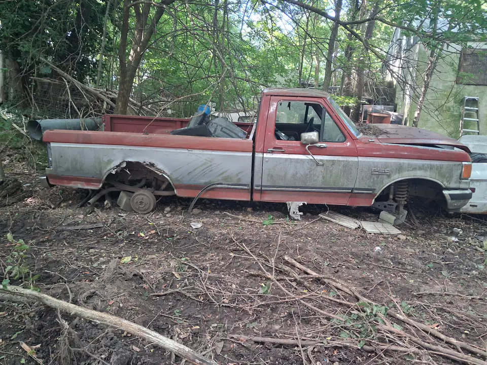 Old truck ready for removal